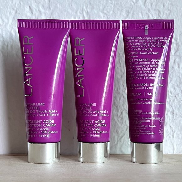 🎀 Bundle & Save 🎀 3X LOT LANCER Caviar Lime Acid Peel $90 value. - Picture 1 of 1